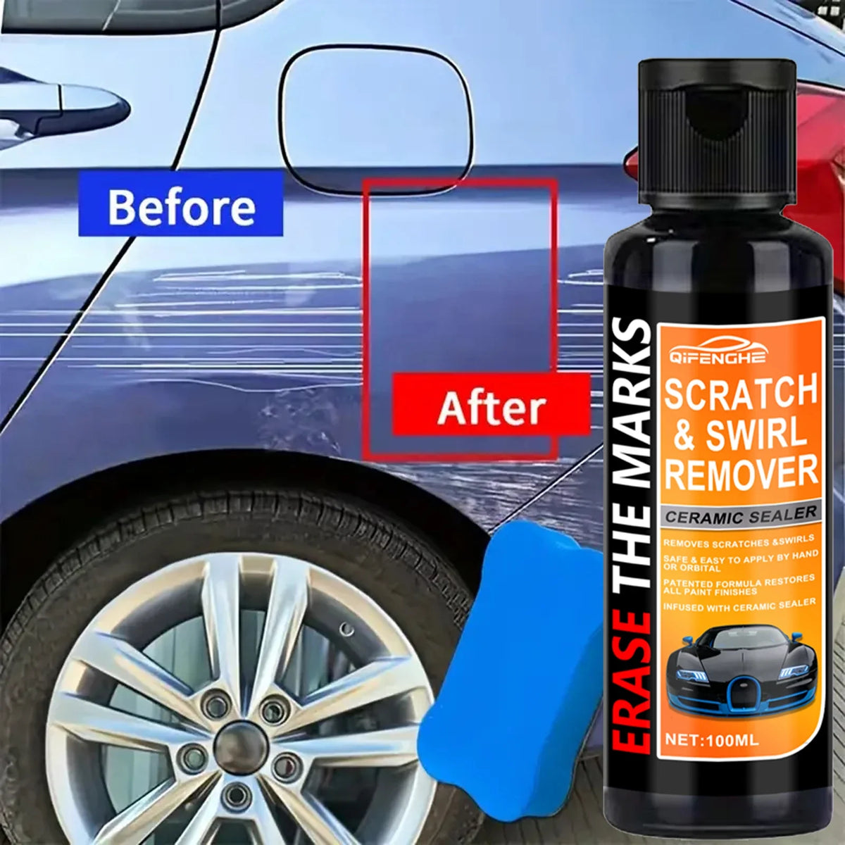 Nano Car Scratch Repair Paste Kit – Wax & Swirl Remover | TOPMVCAR
