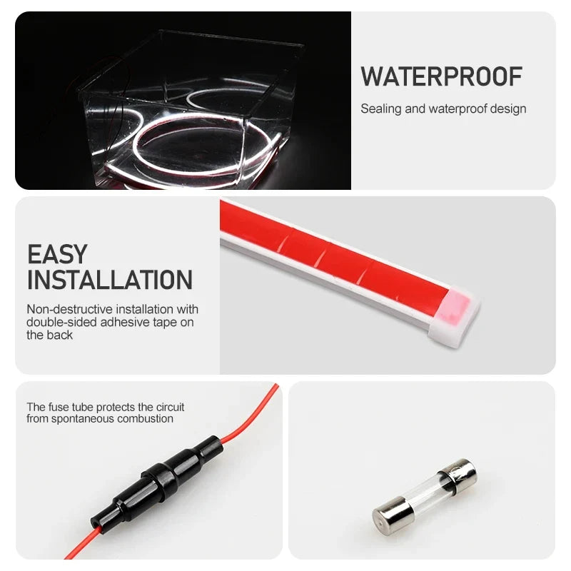 Flexible LED Car Hood Light Strip – Scan DRL 12V | All Sizes