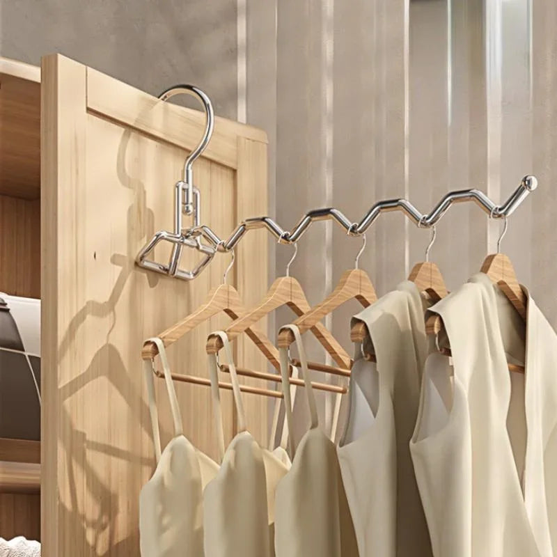 Folding Stainless Steel Clothes Hanger – Travel & Home Use