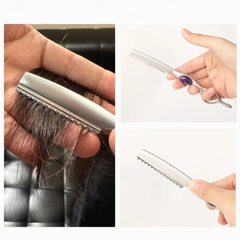 Purple Dragon Barber Hair Thinning Razor + 10 Blades