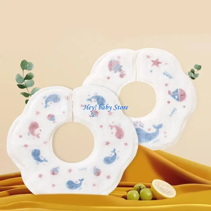 20-Pack Disposable Baby Bibs | Absorbent Cotton Drool Bibs