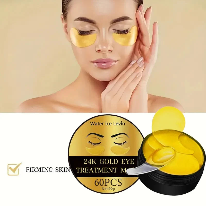 24K Gold Collagen Eye Mask – Firm, Brighten & Hydrate (60 pcs)