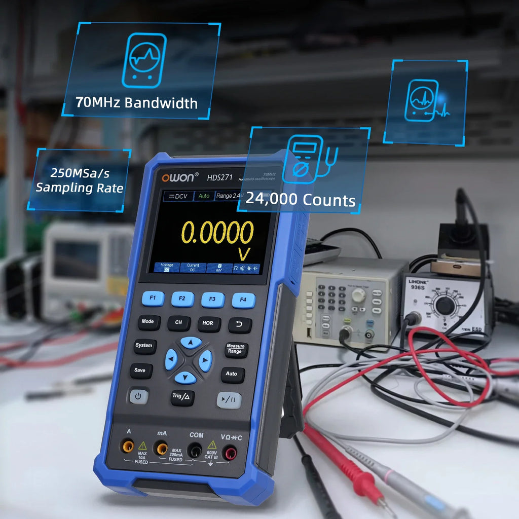 Oscilloscope Multimeter Waveform Generator 70MHz Single Channel