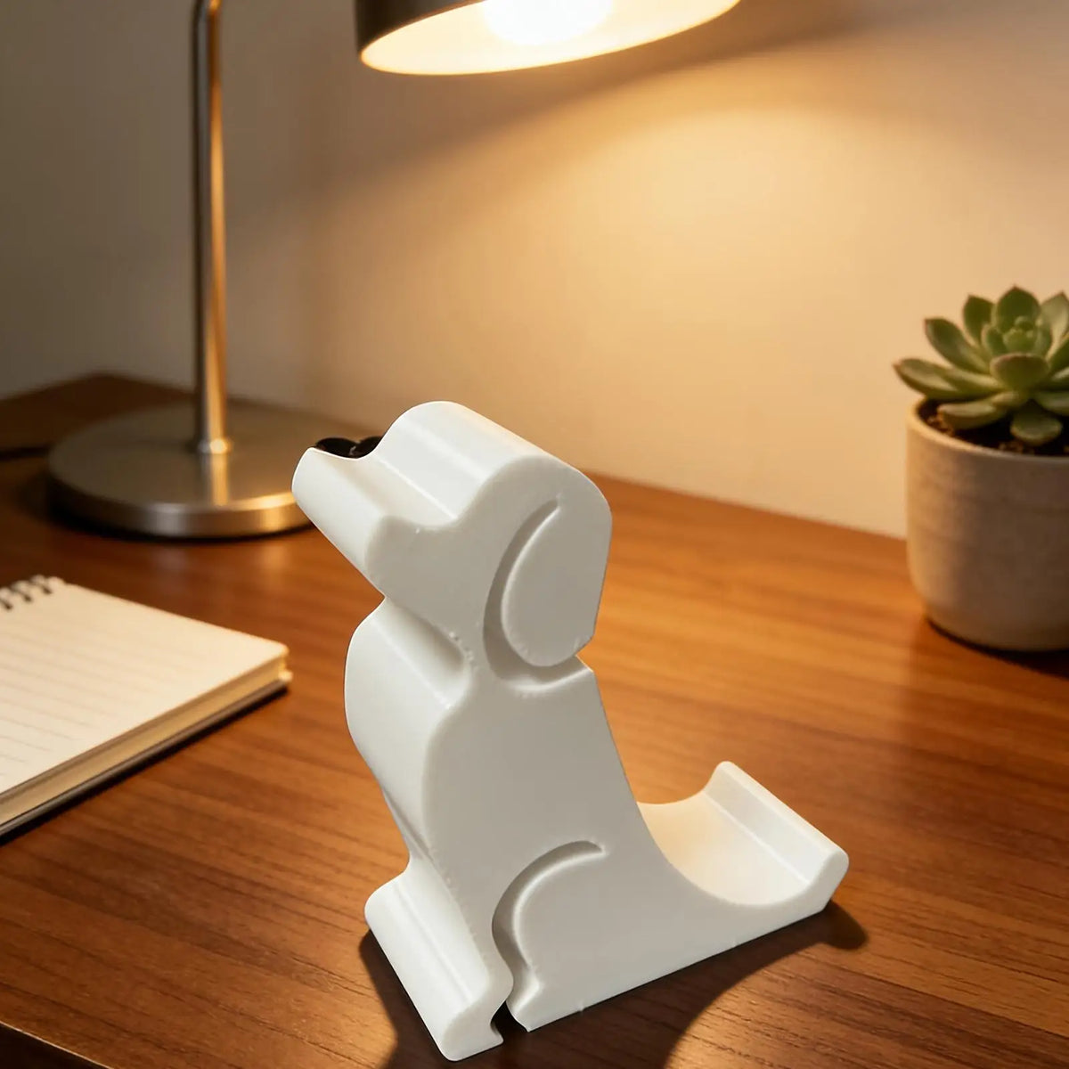 Cute Dog Figurine Phone Stand – Anti-Slip Desk Phone Holder