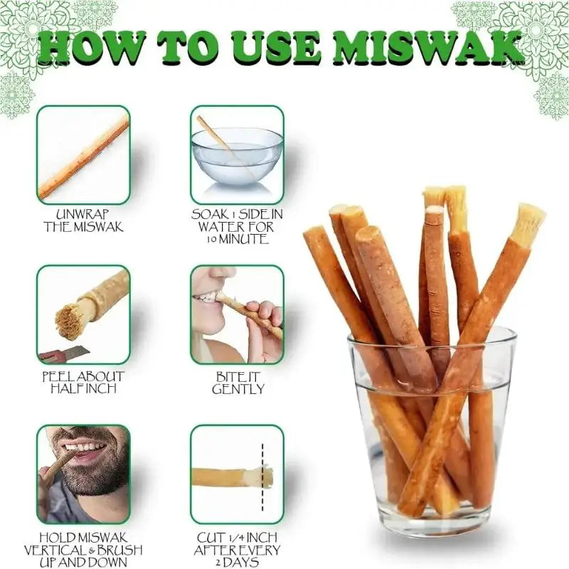 Natural Miswak Toothbrush Stick – Eco Teeth Whitener