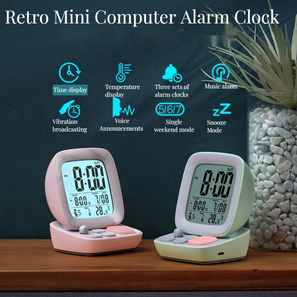 Kids Digital Alarm Clock – USB Charging & Night Light