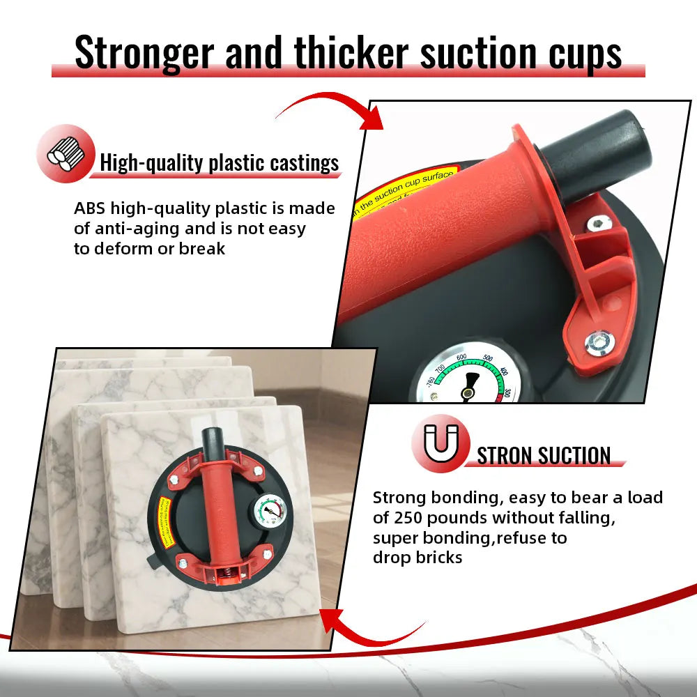 Protable Manual Vacuum Lift 8-inch Heavy-duty Fiberglass Stone