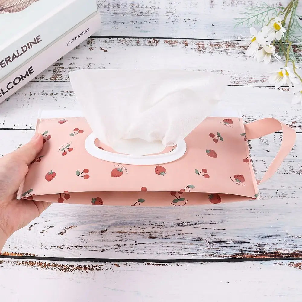 EVA Refillable Baby Wipes Pouch | Flip Cover Snap-Strap Holder