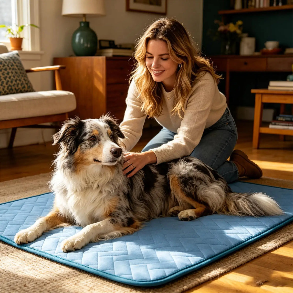 Ice Silk Cooling Dog & Cat Mat – Washable Summer Pet Pad
