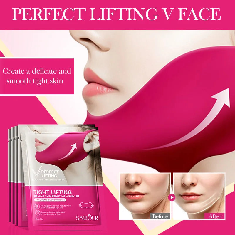 V-Shape Facial Lifting Gel Mask – Chin & Cheek Firming