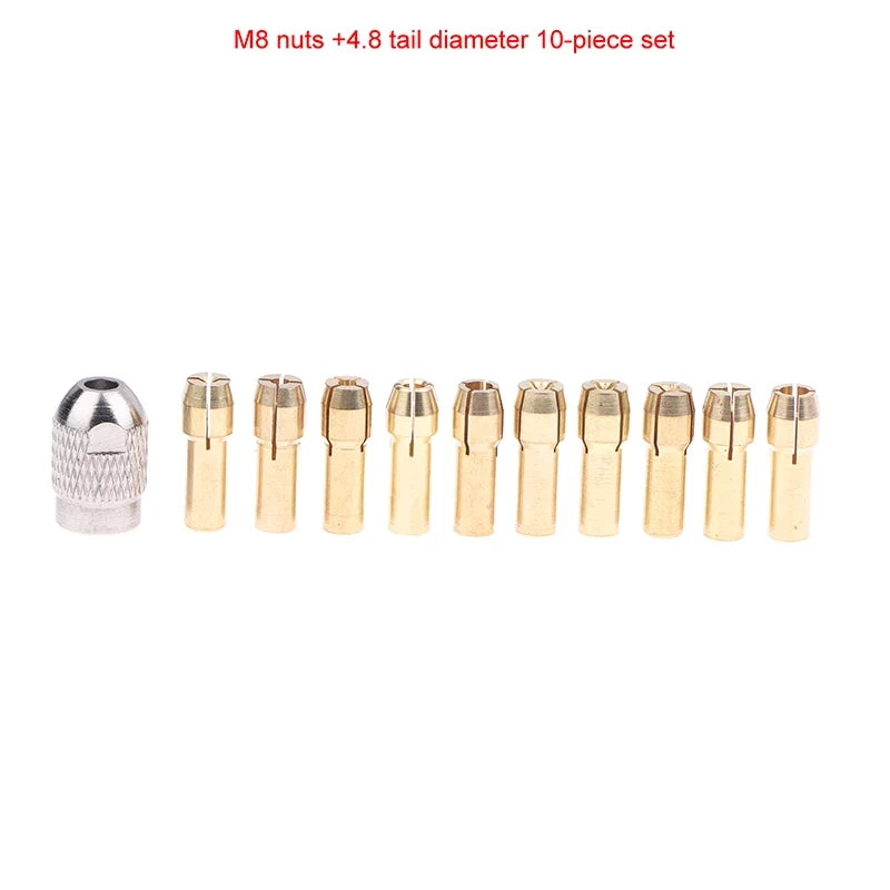 M8 M7 Nuts Drill Chucks Adapter Mini Chuck Micro Collet Brass Power
