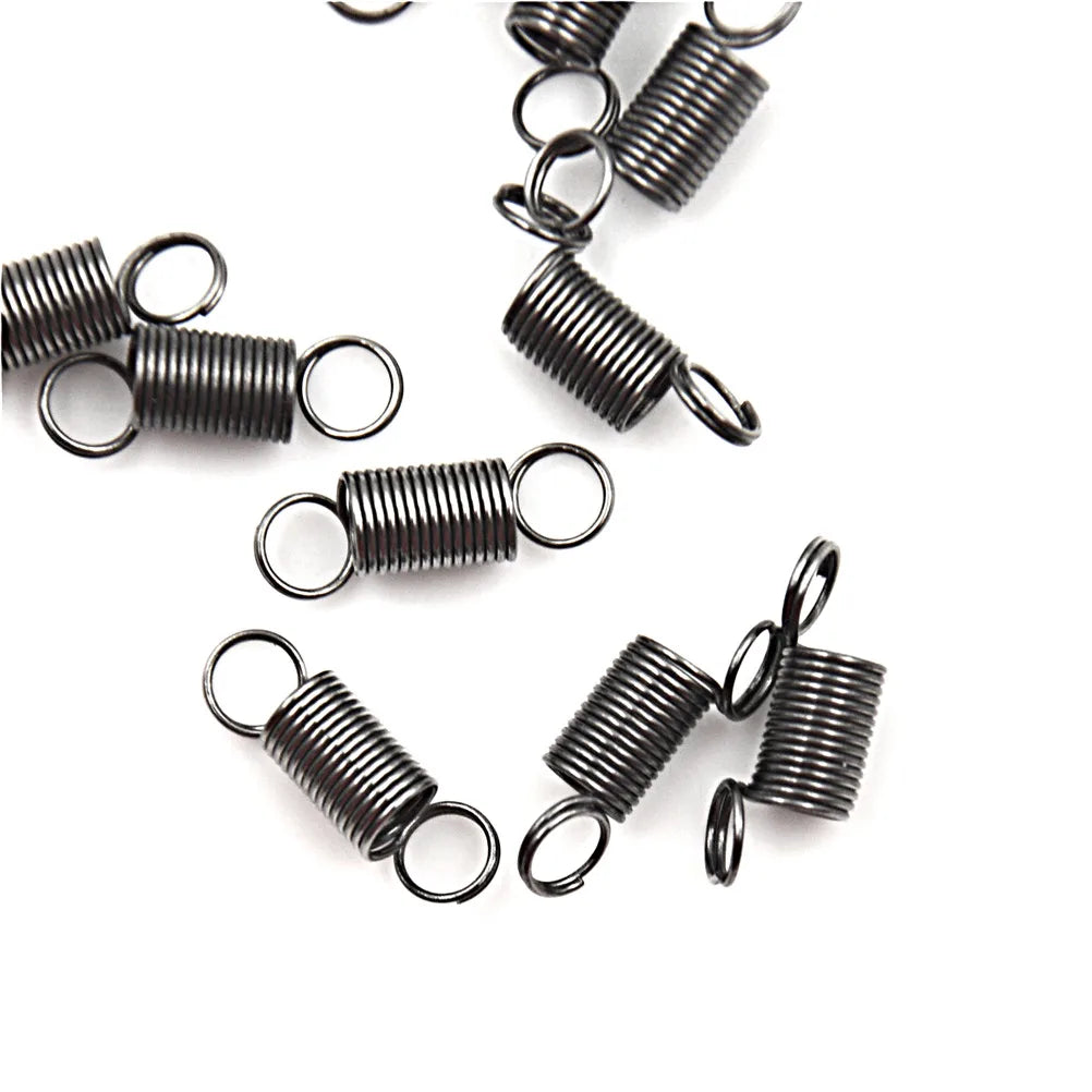 10PCS 15mm Stainless Steel Tension Springs with Hook | DIY