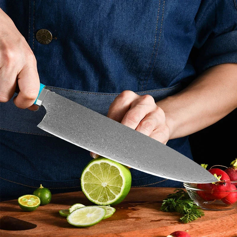 InLeung Damascus Steel Chef Knife – Handmade Japanese Kitchen