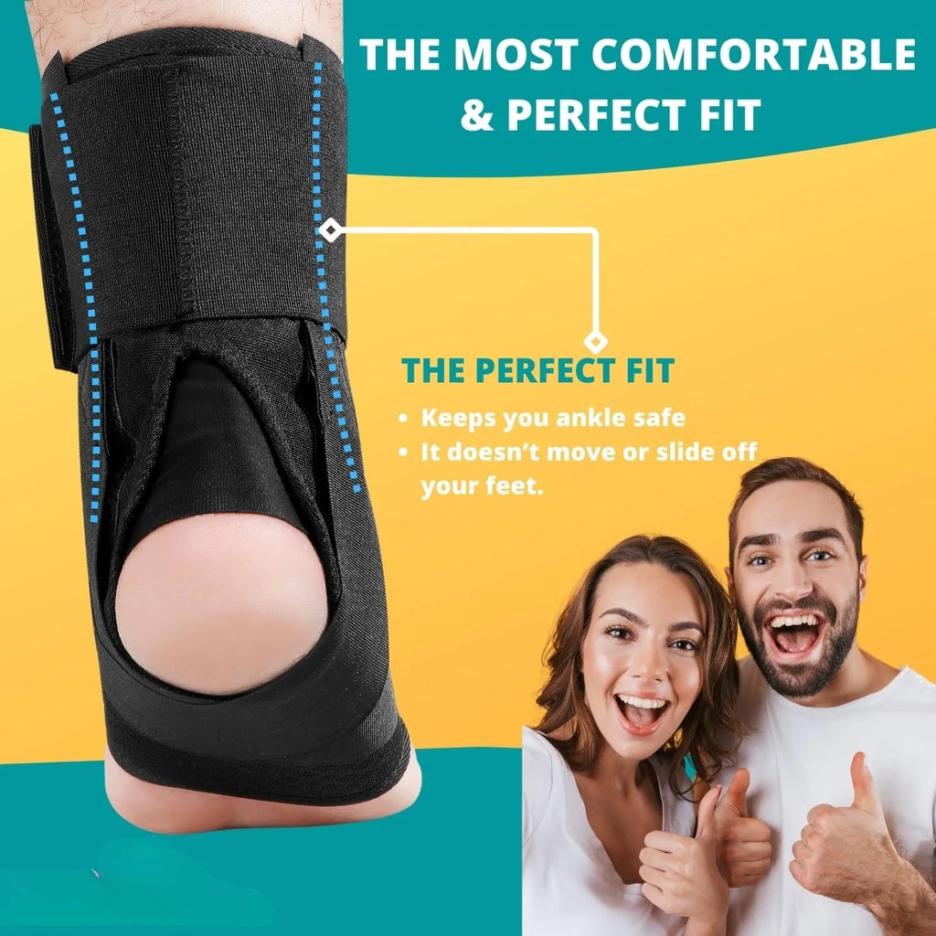 Adjustable Lace-Up Ankle Support Brace – Unisex Breathable Sport