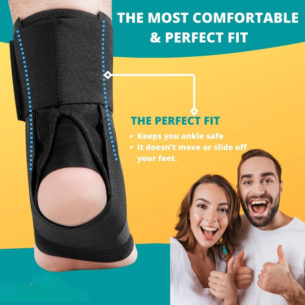 Adjustable Lace-Up Ankle Support Brace – Unisex Breathable Sport