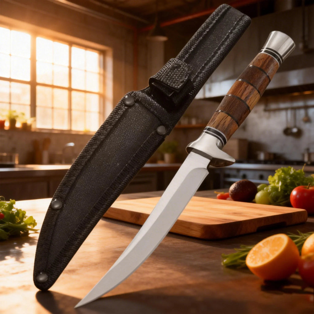 Japanese Sashimi Knife – Stainless Steel & Wooden Handle