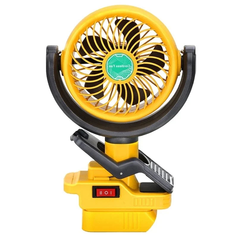 Cordless Clip Fan for DeWalt 20V/60V | 2-Speed Dual USB Fan
