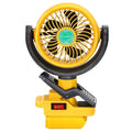 Cordless Clip Fan for DeWalt 20V/60V | 2-Speed Dual USB Fan