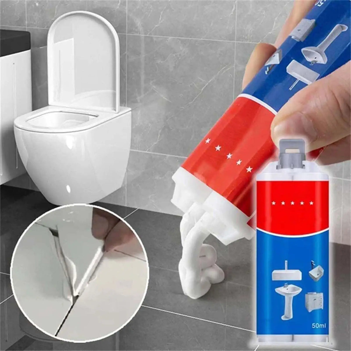Ceramic Tile Crack Filler Paste – Fast-Drying Grout Repair 50ml
