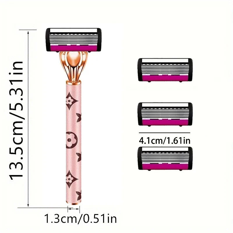 6-Blade Women's Manual Razor | Full Body Hair Removal