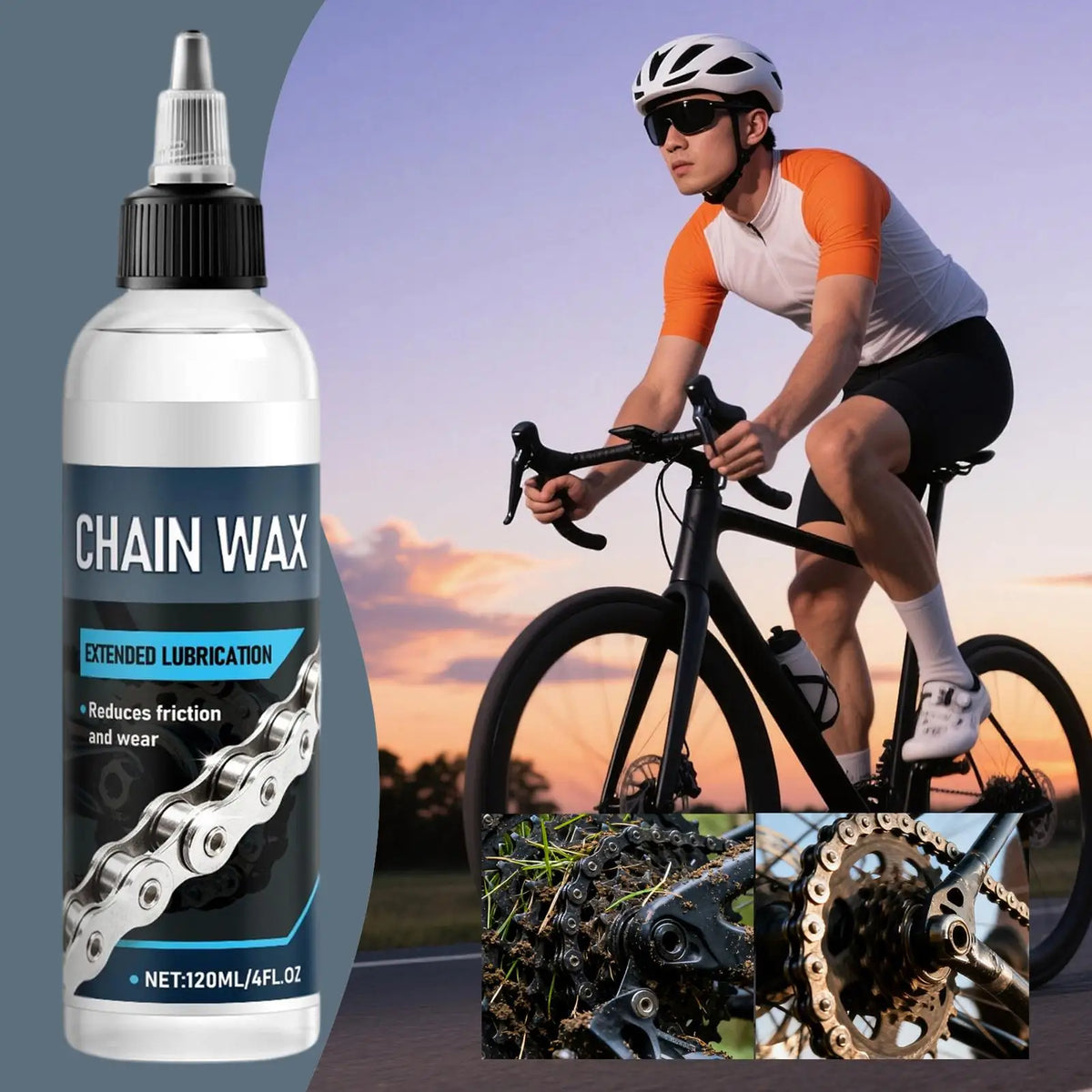 120ml Dry Wax Bike Chain Lube | Mountain & Road Bicycle