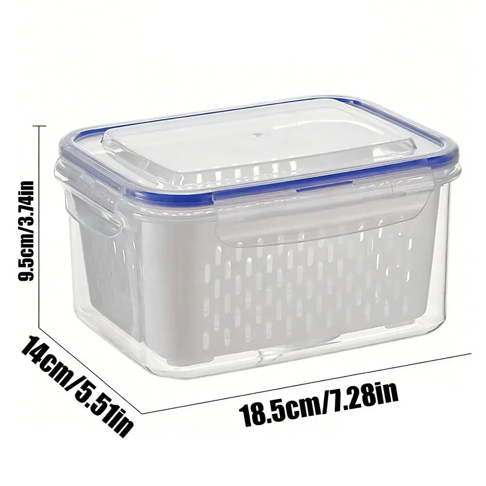4-in-1 Food Storage Container with Lid & Colander