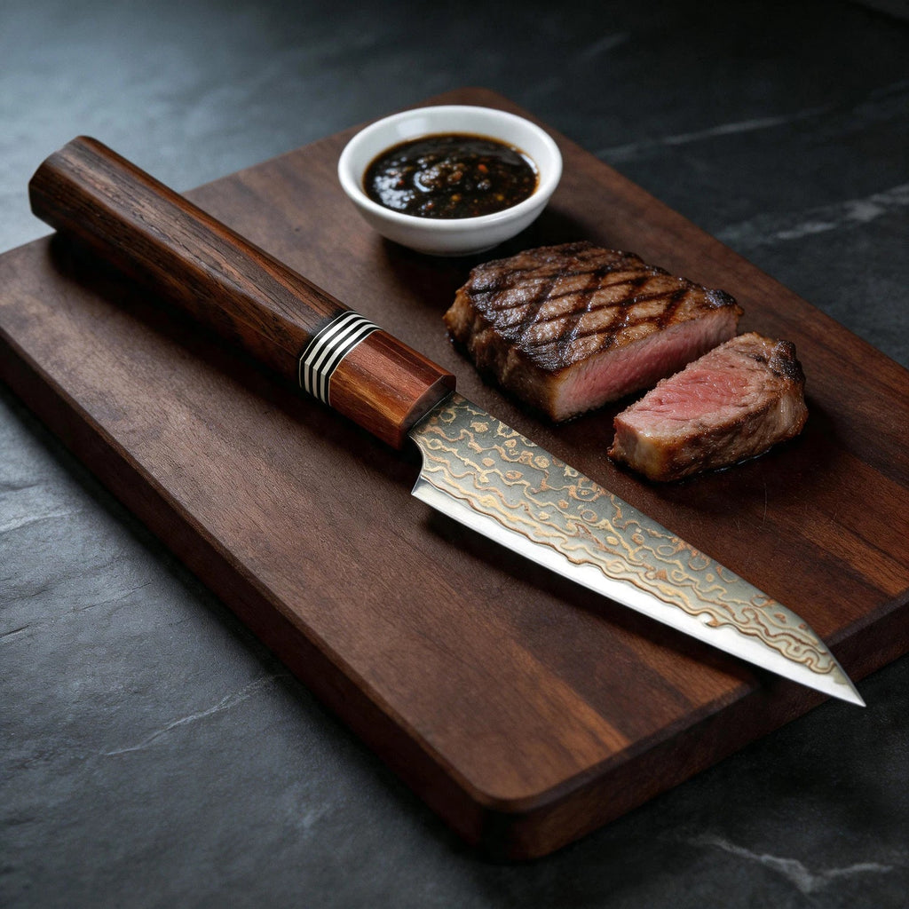 XITUO 5-Inch Damascus Steel Kitchen Utility Knife – Rosewood
