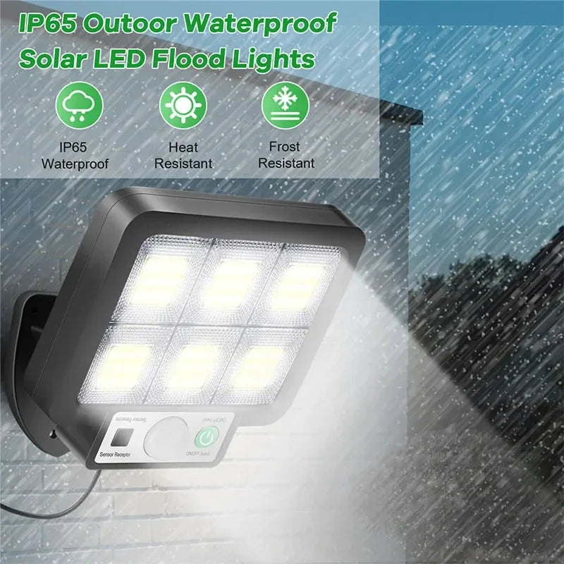 Solar LED Wall Light with Motion Sensor – 3-Mode Outdoor Lamp