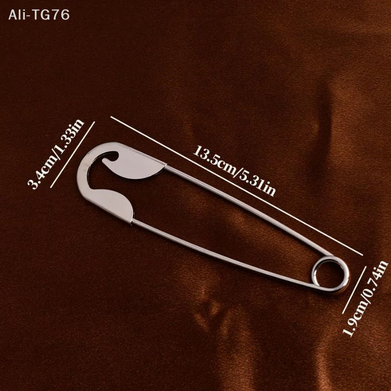 Safety Pin Metal Hair Claw Clip Barrette | Women & Girls