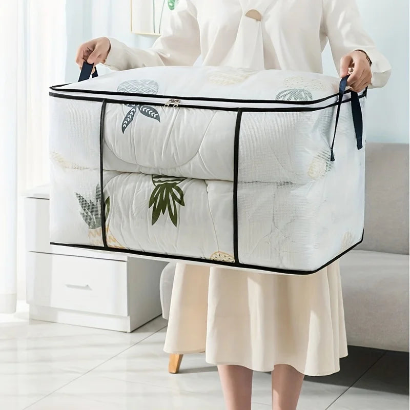 Large Transparent Storage Bag Zipper Handle Heavy-duty Plastic