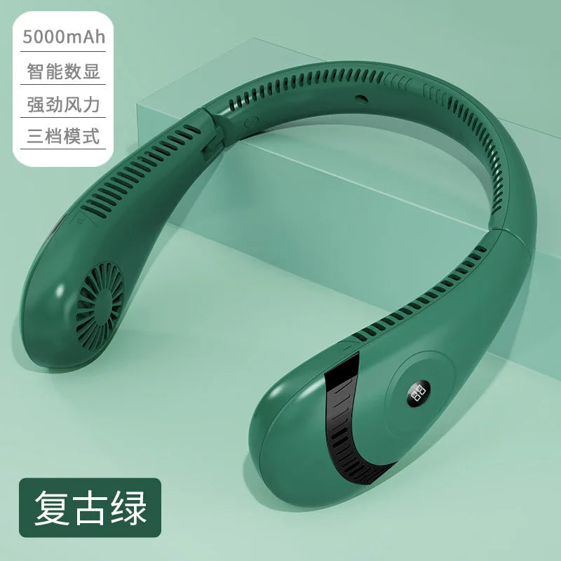 URGGU Bladeless Neck Fan 5000mAh Foldable USB Rechargeable