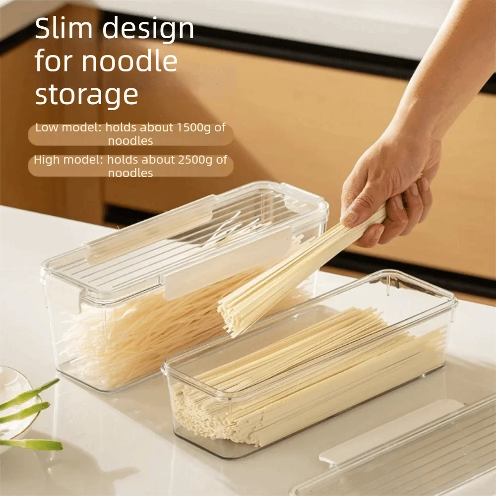 Airtight Pasta Storage Container – Stackable Clear Plastic Box