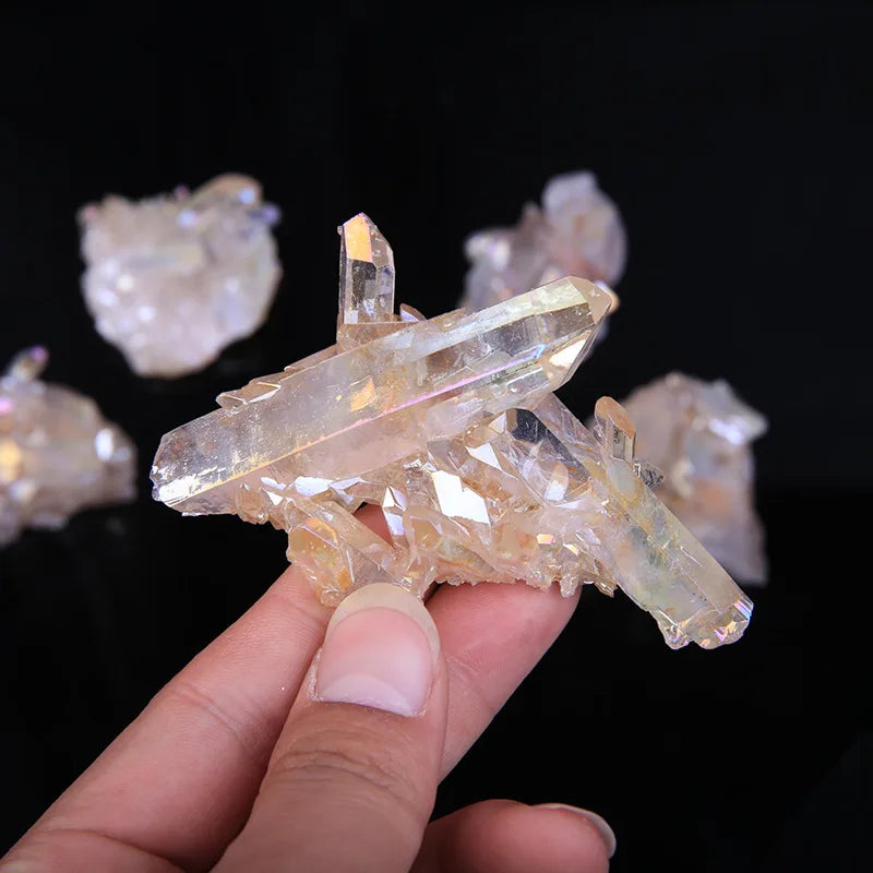 Angel Aura Crystal Cluster – Natural Quartz Home Décor