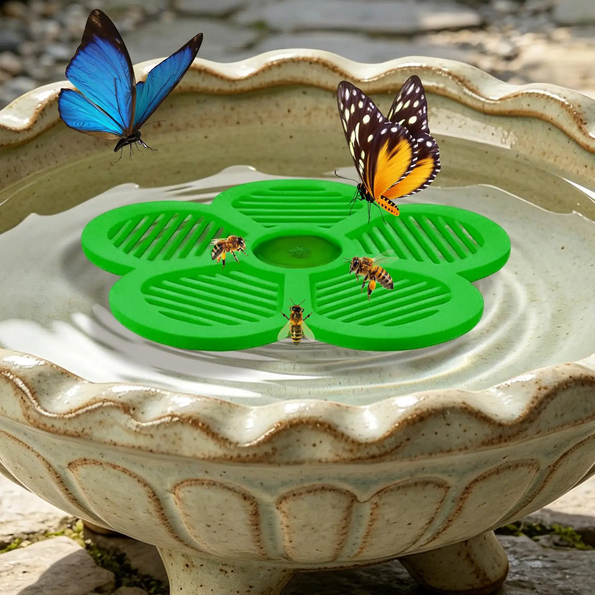 Floating Bee Island Waterer – Pollinator Drinking Tray for Garden