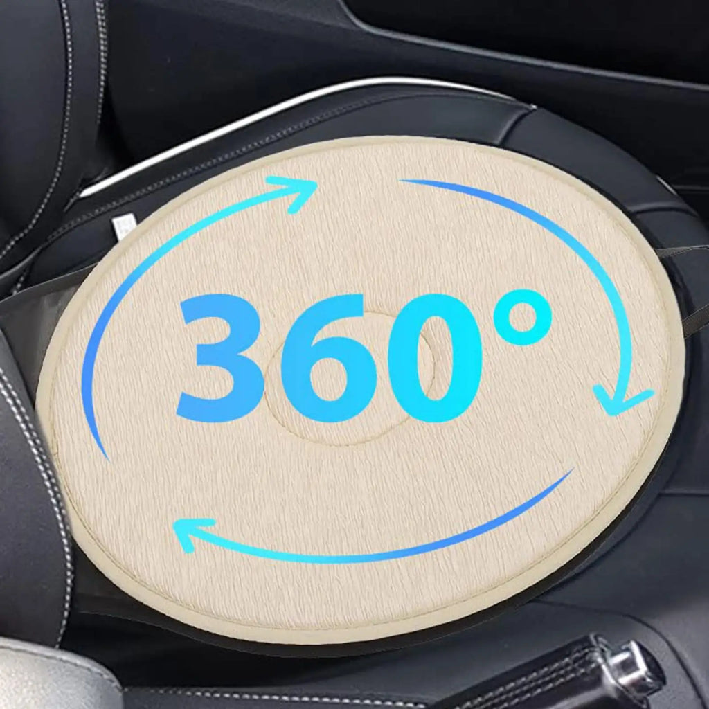 360° Rotating Car Seat Cushion – Non-Slip Swivel Pad for Seniors