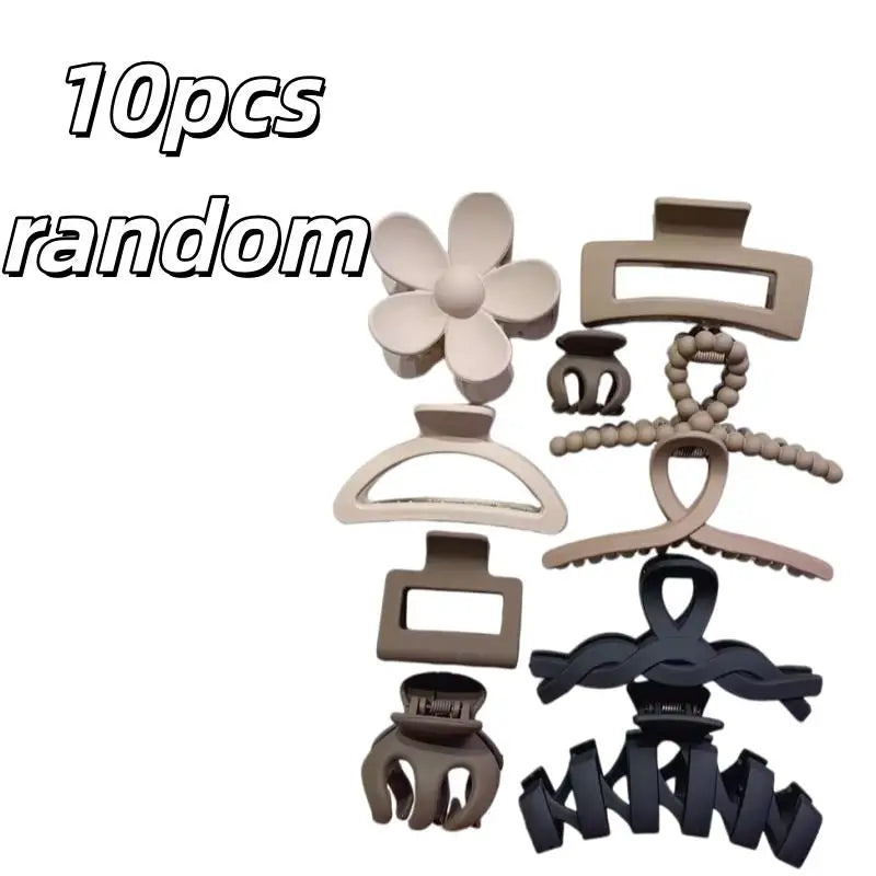 Set of 10 Hair Claw Clips – Daily, Party & Beach Styles