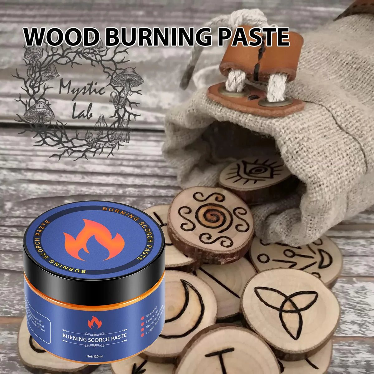 50g Wood Burning Paste | Odorless Pyrography Cream DIY Craft