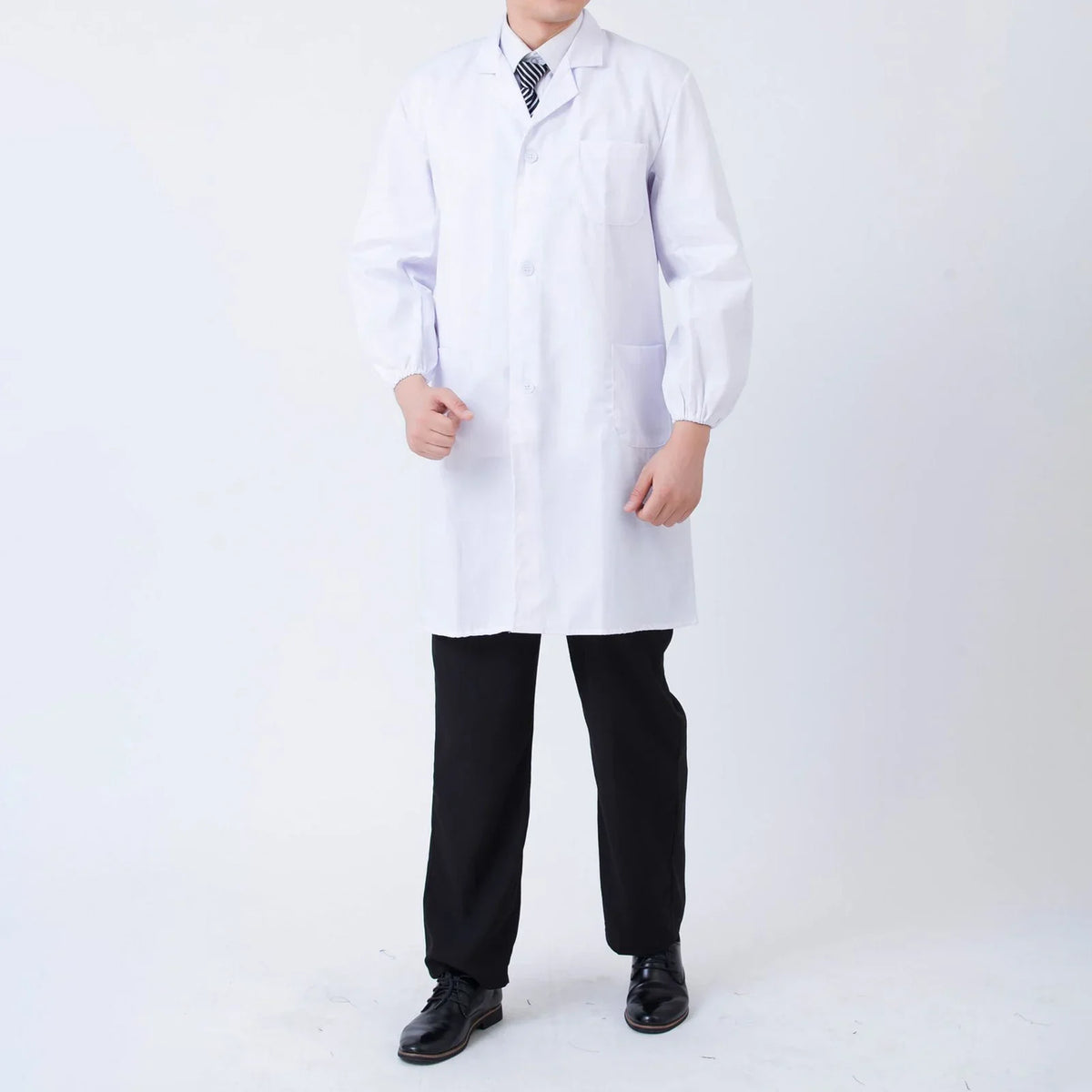 Professional White Lab Coat Long Sleeve | S–6XL Medical Coat