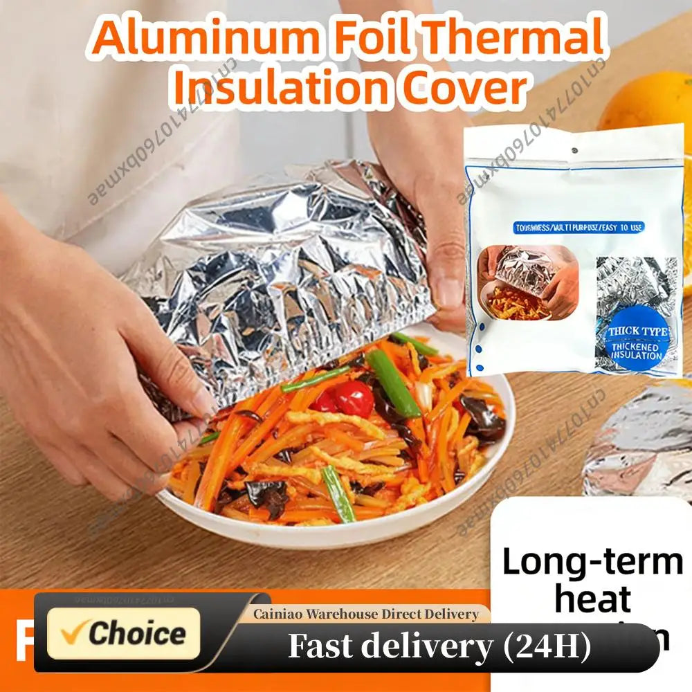 Reusable Aluminum Foil Food Covers Tin Insulation Cover Warmers Home