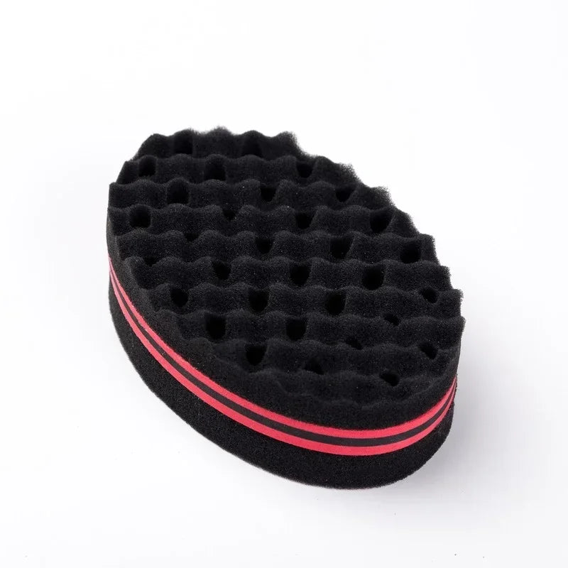 Oval Double-Sided Magic Twist Sponge Brush | Afro Coils