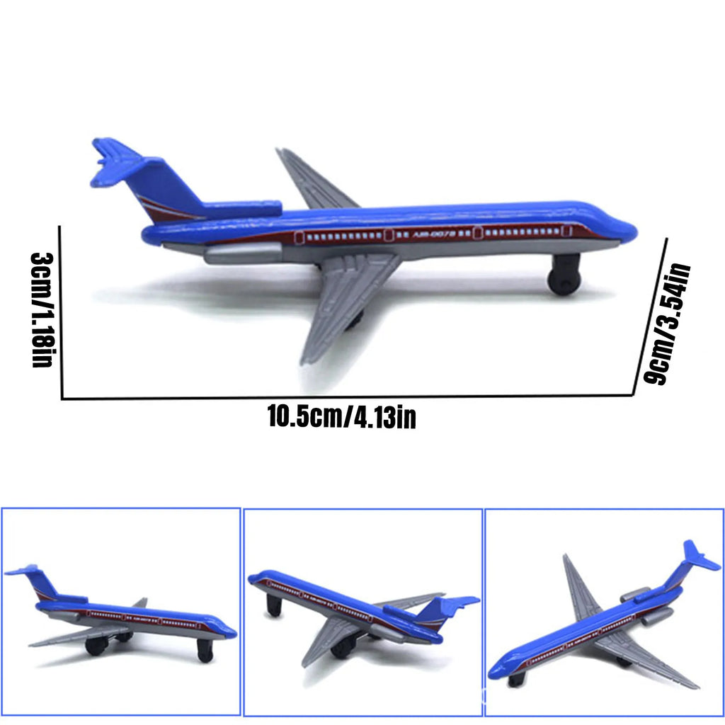 6-Pack 1/64 Diecast Airplane Models – Metal Aircraft Toy Set