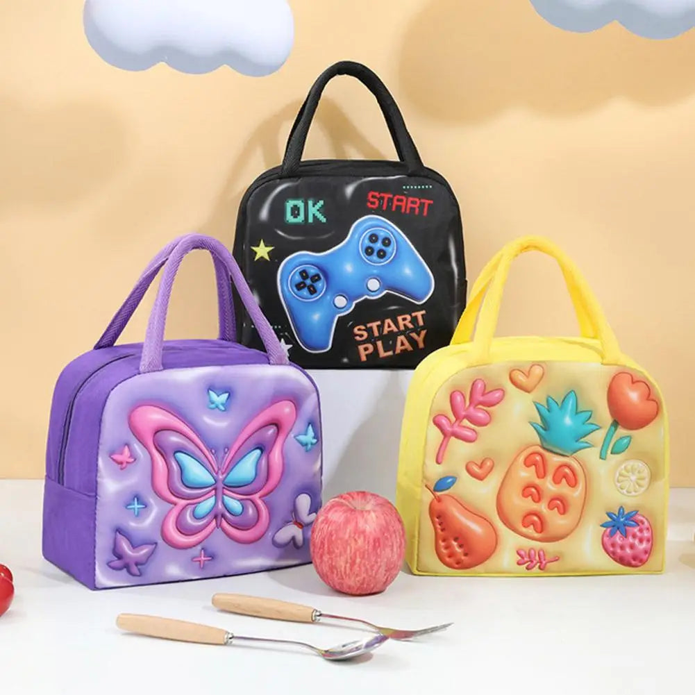 3D Cartoon Animal Insulated Lunch Bag – Kids Bento Tote