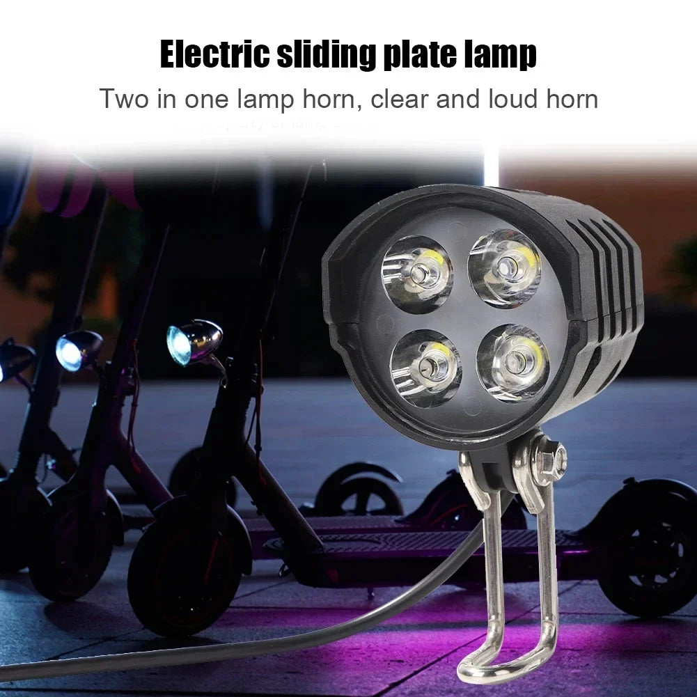 E-Bike 2-in-1 LED Headlight & Horn | 12W IPX5 Waterproof