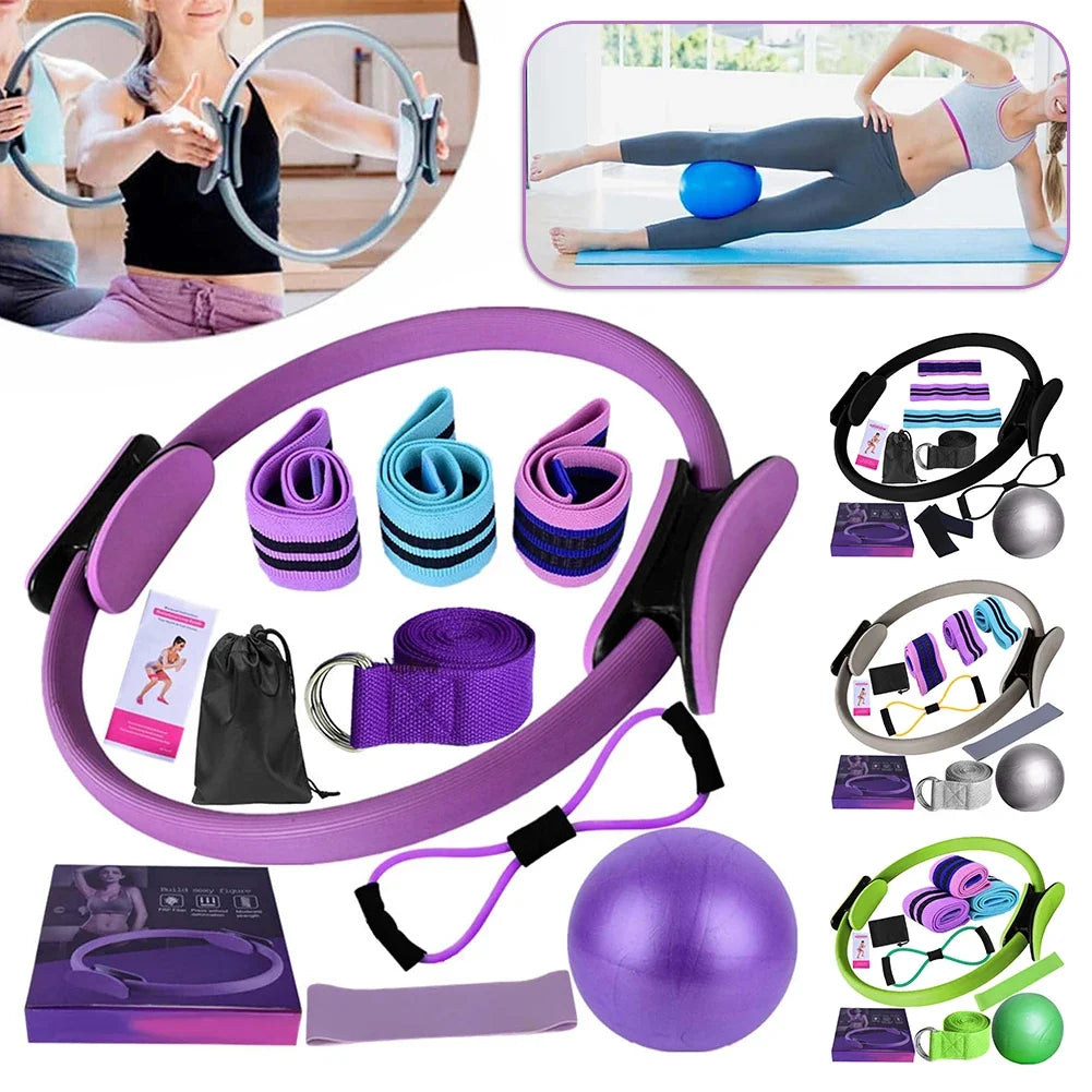 11-Piece Yoga & Pilates Set – Ring, Ball & Resistance Bands Kit