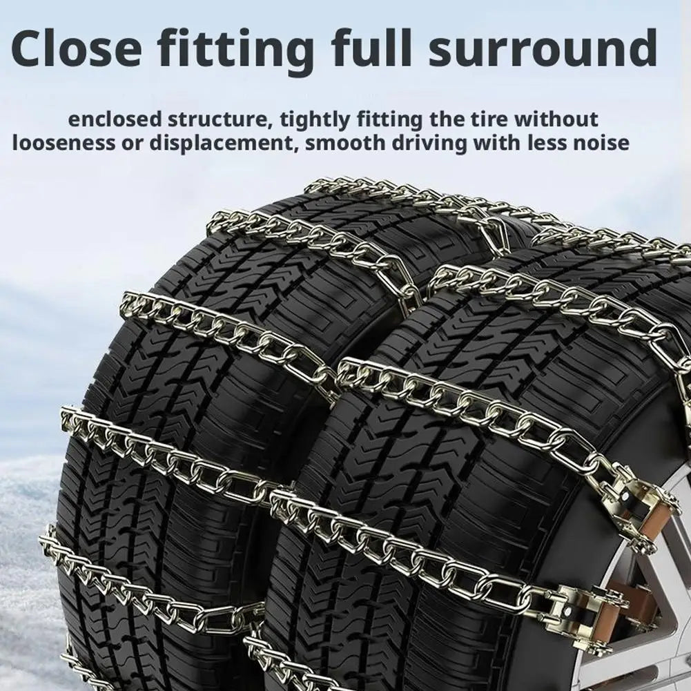 Manganese Steel Tire Snow Chains – Car, Truck & SUV Anti-Skid