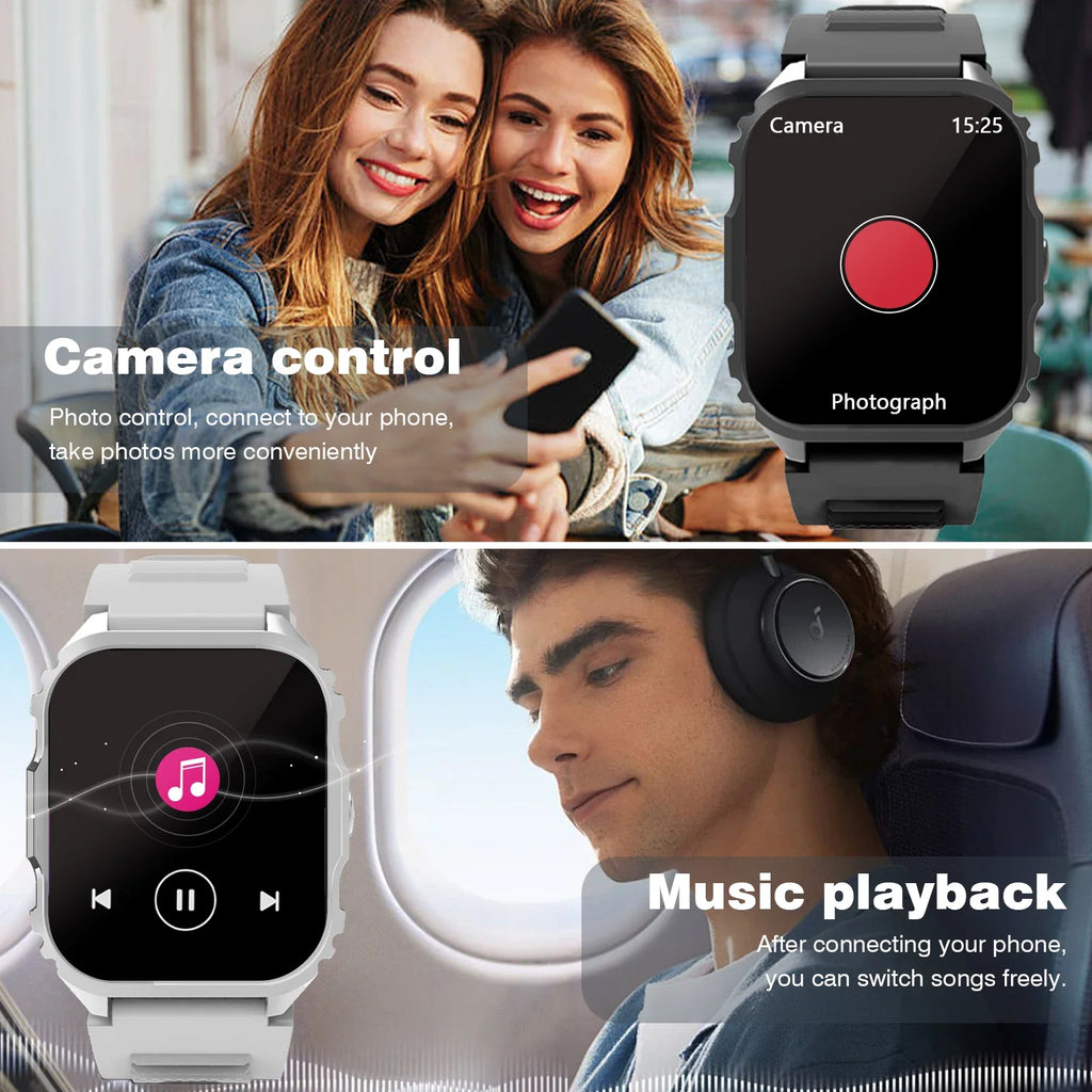 LOMAXFR 1.84" HD Smartwatch | Bluetooth Calling, Dual Strap