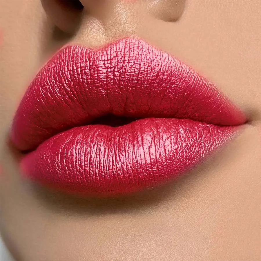 KAFURUX Red Metallic Glitter Lip Glaze – Shimmer Lipstick