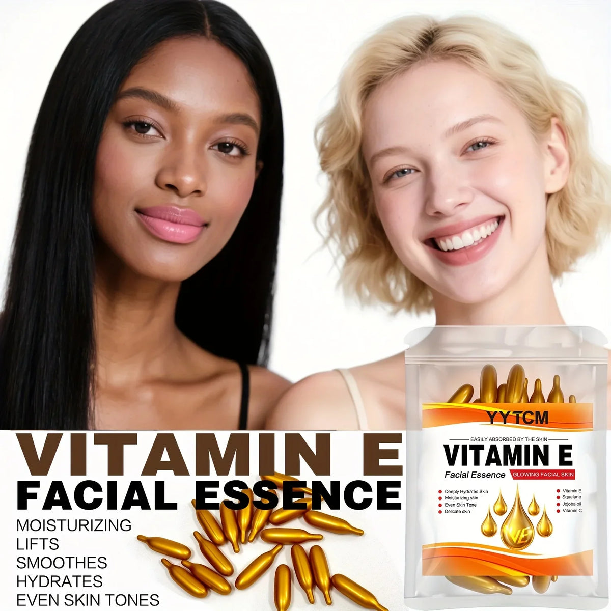Vitamin E Capsule Essence – Squalane & Vitamin C | 30 Caps