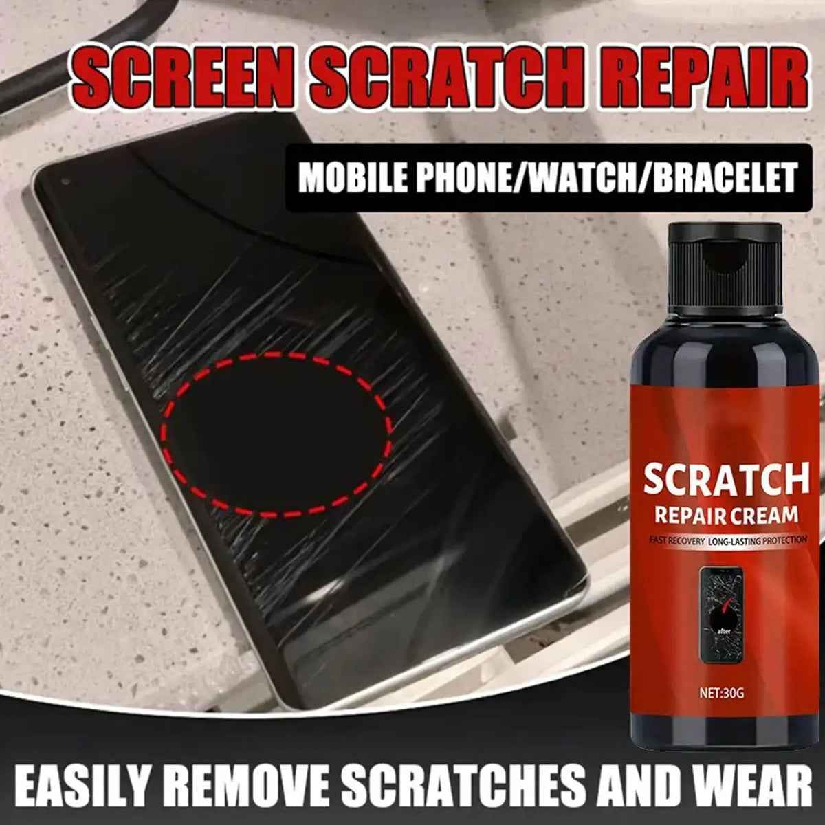 Glass Scratch Remover Polishing Cream | Screen Repair Kit