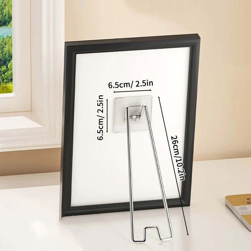 No-Drill Metal Photo Frame Stand – Desktop Display Holder